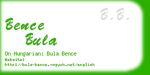 bence bula business card